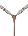 Bar H Equine Western Horse Pinwheel  Genuine American Leather Breast Collar Headstall Tack Set