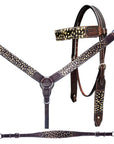 Bar H Equine Western Horse Genuine American Leather Wither Straps Breast Collar Set