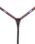 Bar H Equine Genuine Western American Leather Horse Premium Headstall & Breast Collar Set