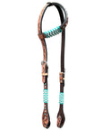 Bar H Equine American Leather Horse Saddle Tack One Ear Headstall | Breast Collar | Browband Headstall | Wither Strap | Tack Set BER209