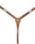 Bar H Equine American Leather Horse Saddle Tack One Ear Headstall | Breast Collar | Browband Headstall | Wither Strap | Tack Set BER209