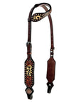 Bar H Equine American Leather Horse Saddle Tack One Ear Headstall | Breast Collar | Browband Headstall | Wither Strap | Tack Set BER238
