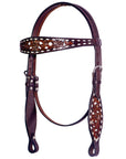 Bar H Equine American Leather Horse Saddle Tack One Ear Headstall | Breast Collar | Browband Headstall | Wither Strap | Tack Set BER246