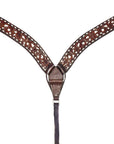 Bar H Equine American Leather Horse Saddle Tack One Ear Headstall | Breast Collar | Browband Headstall | Wither Strap | Tack Set BER246