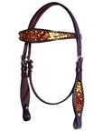 Bar H Equine American Leather Horse Saddle Tack One Ear Headstall | Breast Collar | Browband Headstall | Wither Strap | Tack Set BER249