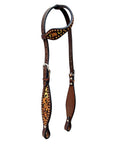 Bar H Equine American Leather Horse Saddle Tack One Ear Headstall | Breast Collar | Browband Headstall | Wither Strap | Tack Set BER249