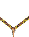 Bar H Equine American Leather Horse Saddle Tack One Ear Headstall | Breast Collar | Browband Headstall | Wither Strap | Tack Set BER255