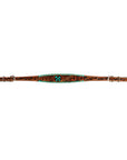 Bar H Equine American Leather Horse Saddle Tack One Ear Headstall | Breast Collar | Browband Headstall | Wither Strap | Tack Set BER258