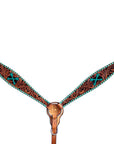 Bar H Equine American Leather Horse Saddle Tack One Ear Headstall | Breast Collar | Browband Headstall | Wither Strap | Tack Set BER258