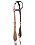 Bar H Equine American Leather Horse Saddle Tack One Ear Headstall | Breast Collar | Browband Headstall | Wither Strap | Tack Set BER260