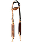 Bar H Equine American Leather Horse Saddle Tack One Ear Headstall | Breast Collar | Browband Headstall | Wither Strap | Tack Set BER265