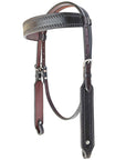 Bar H Equine American Leather Horse Saddle Tack One Ear Headstall | Breast Collar Browband Wither Strap Set BER266