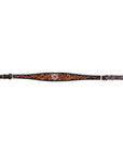 Bar H Equine Genuine Western American Leather Horse Premium Headstall & Breast Collar Set