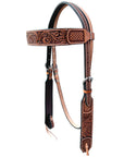 Bar H Equine American Leather Horse Saddle Tack One Ear Headstall | Breast Collar | Browband Headstall | Wither Strap | Tack Set BER269