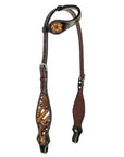 Bar H Equine American Leather Horse Saddle Tack One Ear Headstall | Breast Collar | Browband Headstall | Wither Strap | Tack Set BER280