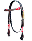 Bar H Equine American Leather Horse Saddle Tack One Ear Headstall | Breast Collar | Browband Headstall | Wither Strap | Tack Set BER282
