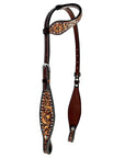 Bar H Equine Genuine Western American Leather Horse Premium Headstall & Breast Collar Set