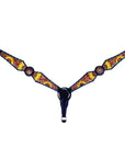 Bar H Equine Genuine Western American Leather Horse Premium Headstall & Breast Collar Set