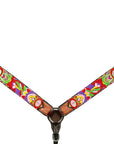 Bar H Equine Western Horse Embroidery Design Genuine American Leather Tack Set