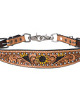 Bar H Equine Genuine Western American Leather Horse Premium Headstall & Breast Collar Set