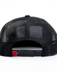 Rope Smart Western Style Mesh Flat Retro Trucker Fit Snapback Red Patch Cap