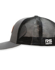 Rope Smart Western Style Mesh Flat Retro Trucker Fit Snapback Red Patch Cap