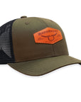 Rope Smart Western Style Mesh Flat Retro Trucker Fit Snapback Red Patch Cap