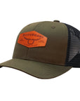 Rope Smart Western Style Mesh Flat Retro Trucker Fit Snapback Red Patch Cap
