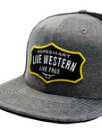 Rope Smart Western Style Mesh Flat Retro Trucker Fit Snapback Red Patch Cap