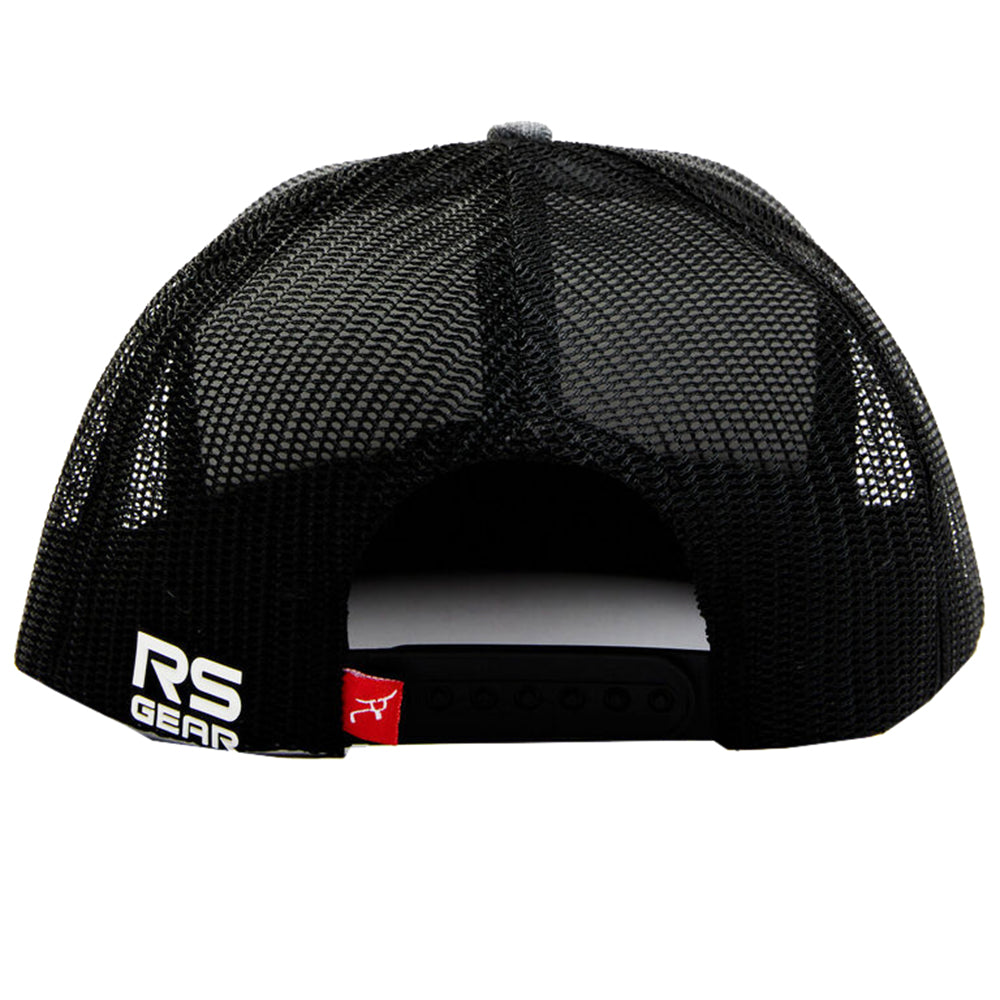 Rope Smart Western Style Mesh Flat Retro Trucker Fit Snapback Red Patch Cap