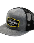 Rope Smart Western Style Mesh Flat Retro Trucker Fit Snapback Red Patch Cap