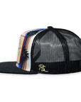 Rope Smart Western Style Mesh Flat Retro Trucker Fit Snapback Red Patch Cap