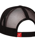 Rope Smart Western Style Mesh Flat Retro Trucker Fit Snapback Red Patch Cap