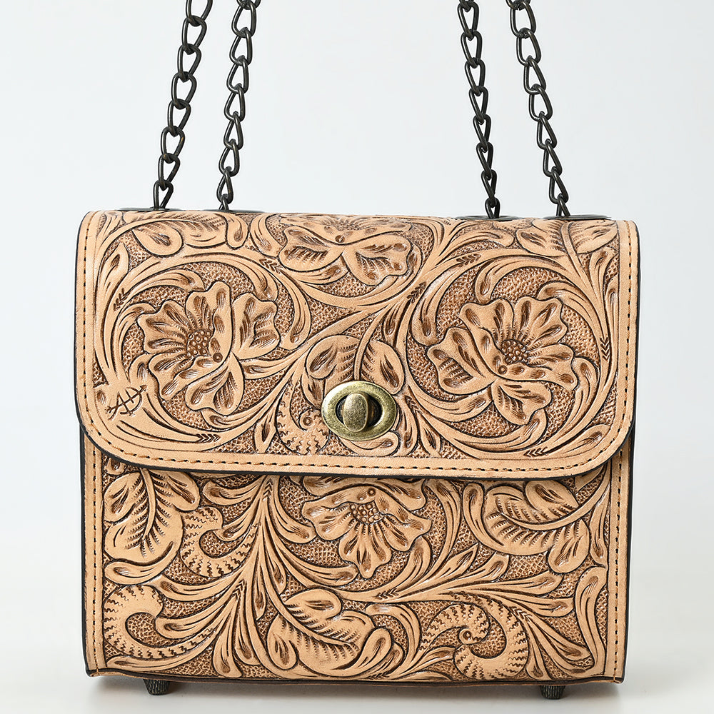 American Darling Small Crossbody Beautifully Hand Tooled  Genuine Leather women bag western handbag purse