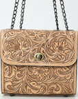 American Darling Small Crossbody Beautifully Hand Tooled  Genuine Leather women bag western handbag purse