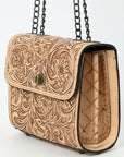 American Darling Small Crossbody Beautifully Hand Tooled  Genuine Leather women bag western handbag purse