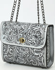 American Darling Small Crossbody Beautifully Hand Tooled  Genuine Leather women bag western handbag purse