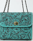 American Darling Small Crossbody Beautifully Hand Tooled  Genuine Leather women bag western handbag purse