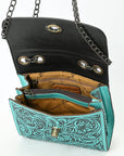 American Darling Small Crossbody Beautifully Hand Tooled  Genuine Leather women bag western handbag purse