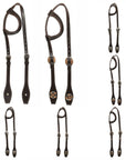 Hilason Western Horse Genuine Leather One Ear Headstall Bridle Engraved GS Concho Brown