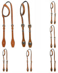Hilason Western Horse Genuine Leather One Ear Headstall Bridle Engraved GS Concho Chestnut