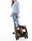 Hand Tooled Hair-On Genuine Leather women bag western handbag purse