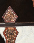 Hand Tooled Hair-On Genuine Leather women bag western handbag purse