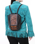 American Darling ADBGA680 Backpack Hand Tooled Genuine Western Leather Women Bag Western Handbag Purse