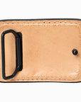 AMERICAN DARLING Floral Hand Carved Painted Belt Buckle Genuine Leather Covered Stylish Buckle