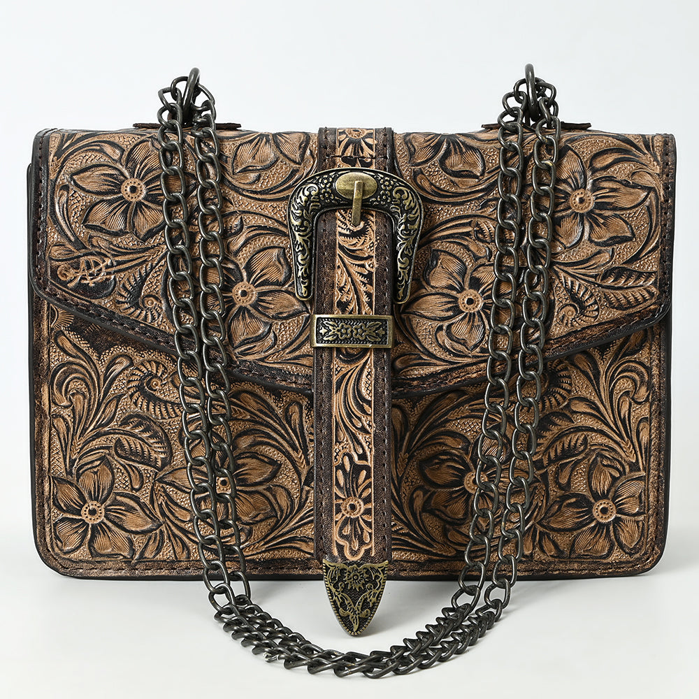 American Darling Small Crossbody Beautifully Hand Tooled  Genuine Leather women bag western handbag purse