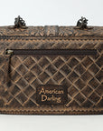 American Darling Small Crossbody Beautifully Hand Tooled  Genuine Leather women bag western handbag purse