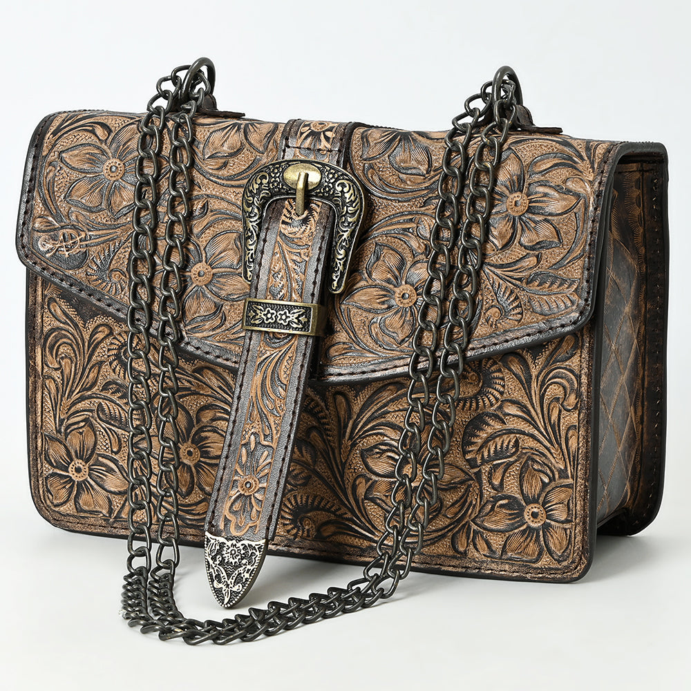 American Darling Small Crossbody Beautifully Hand Tooled  Genuine Leather women bag western handbag purse
