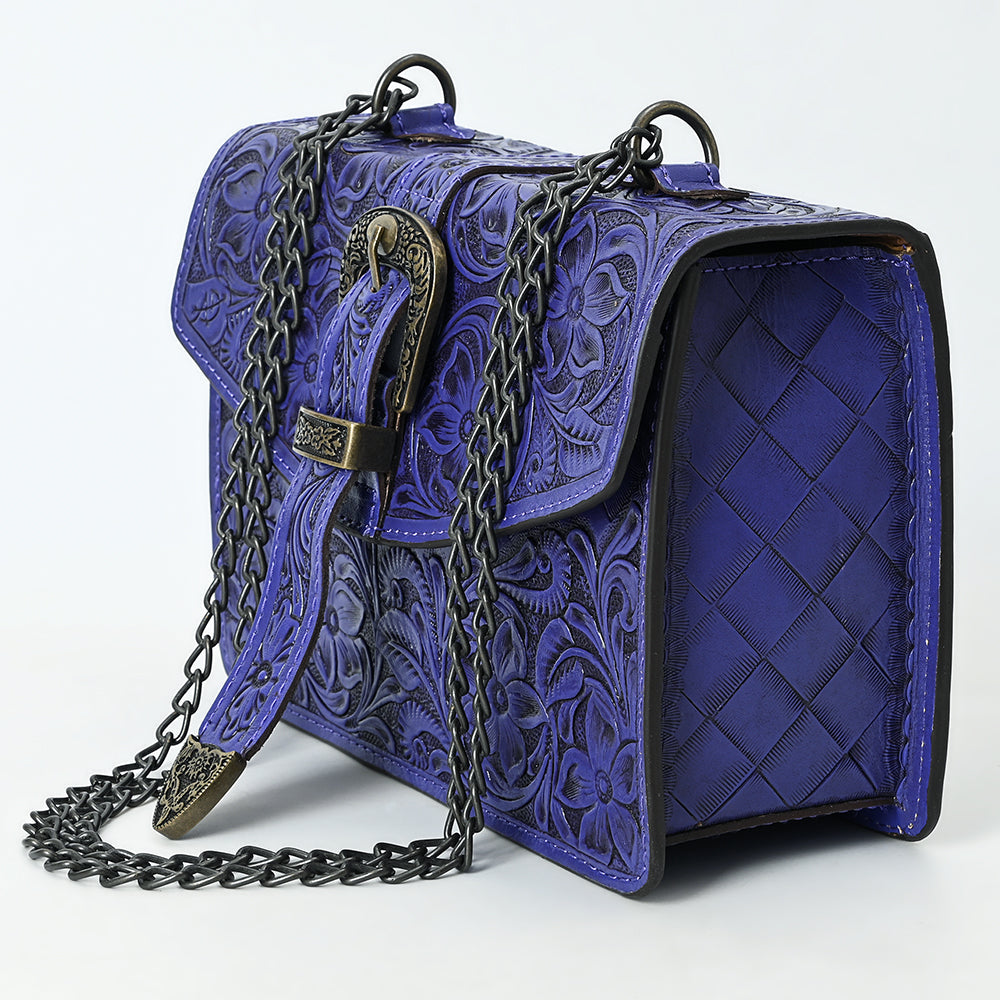 American Darling Small Crossbody Beautifully Hand Tooled  Genuine Leather women bag western handbag purse