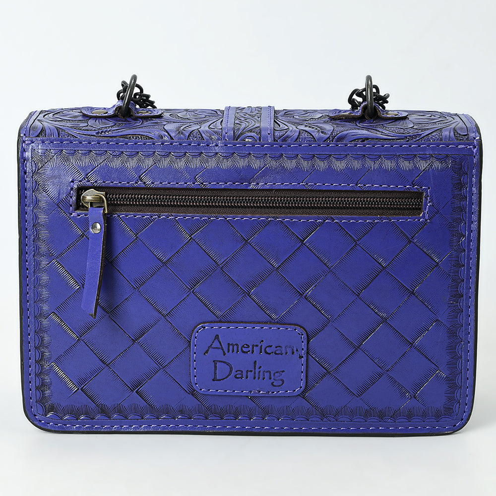 American Darling Small Crossbody Beautifully Hand Tooled  Genuine Leather women bag western handbag purse